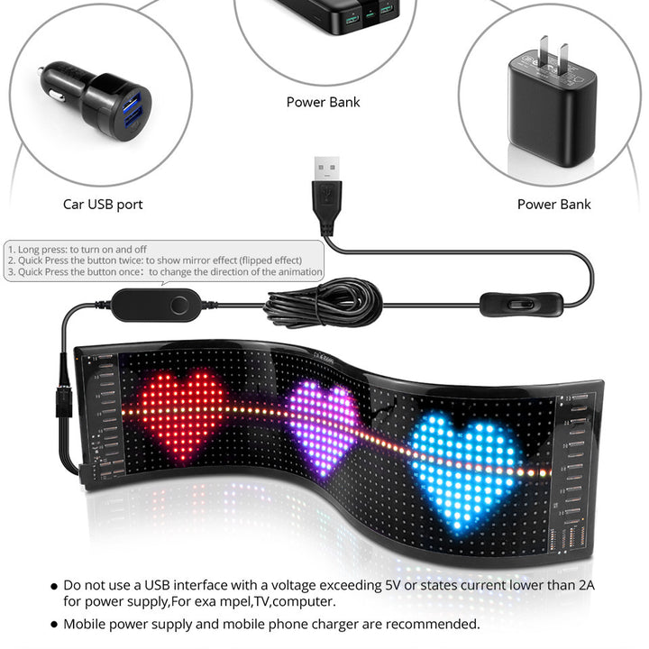 USB Programmable LED Pixel Matrix Screen 💡